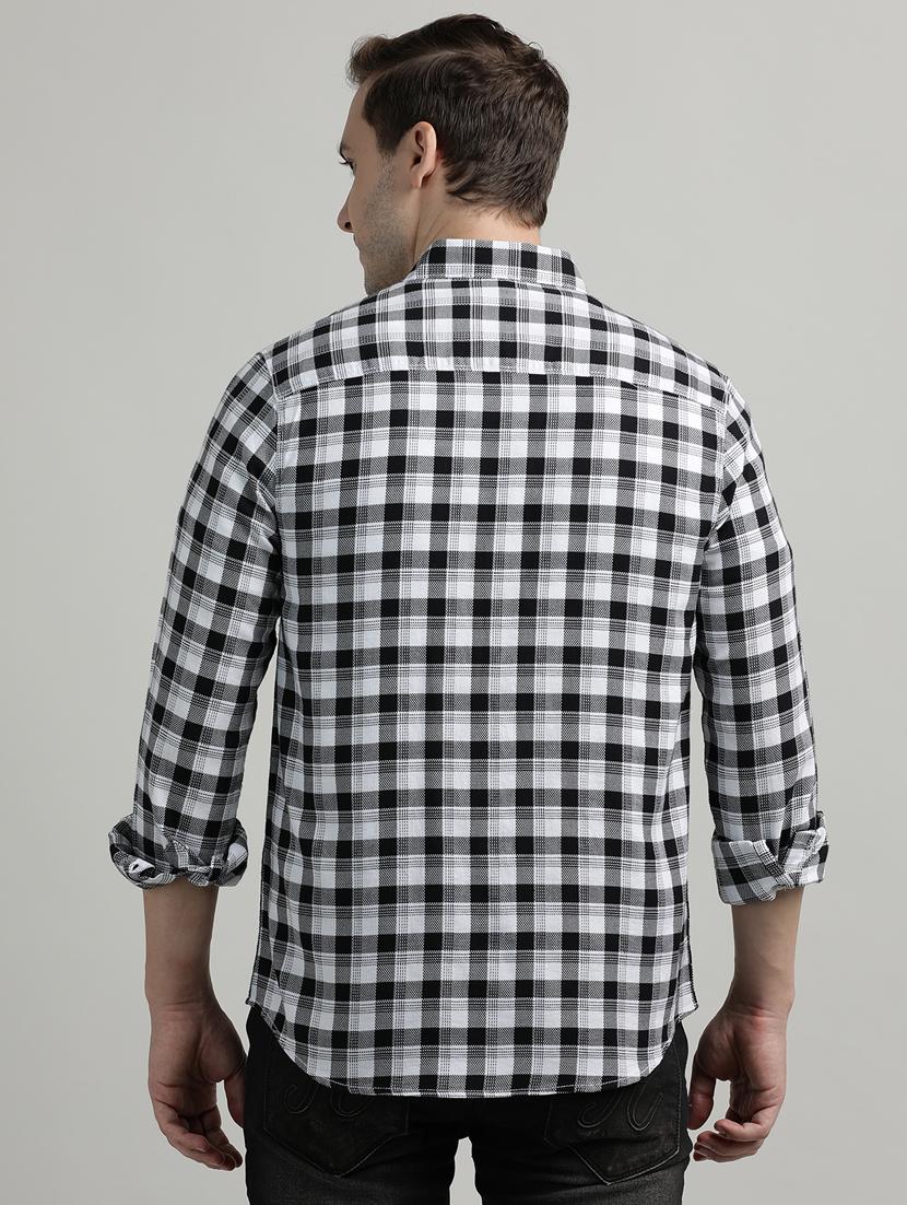 men checkered long sleeve regular fit casual shirt - 21954662 - Standard Image - 2