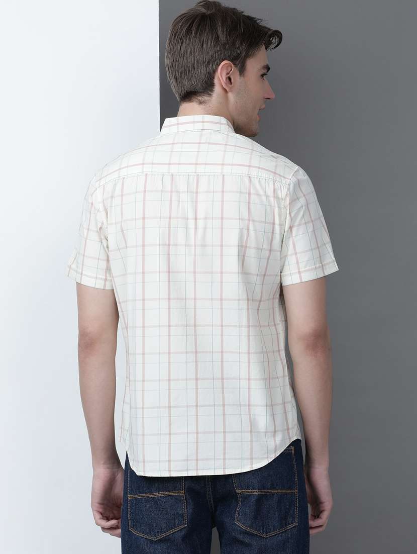 men checkered short sleeve regular fit casual shirt - 21954669 -  Standard Image - 2