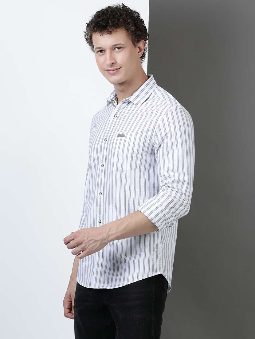 men striped long sleeve regular fit casual shirt - 21954671 -  Standard Image - 2