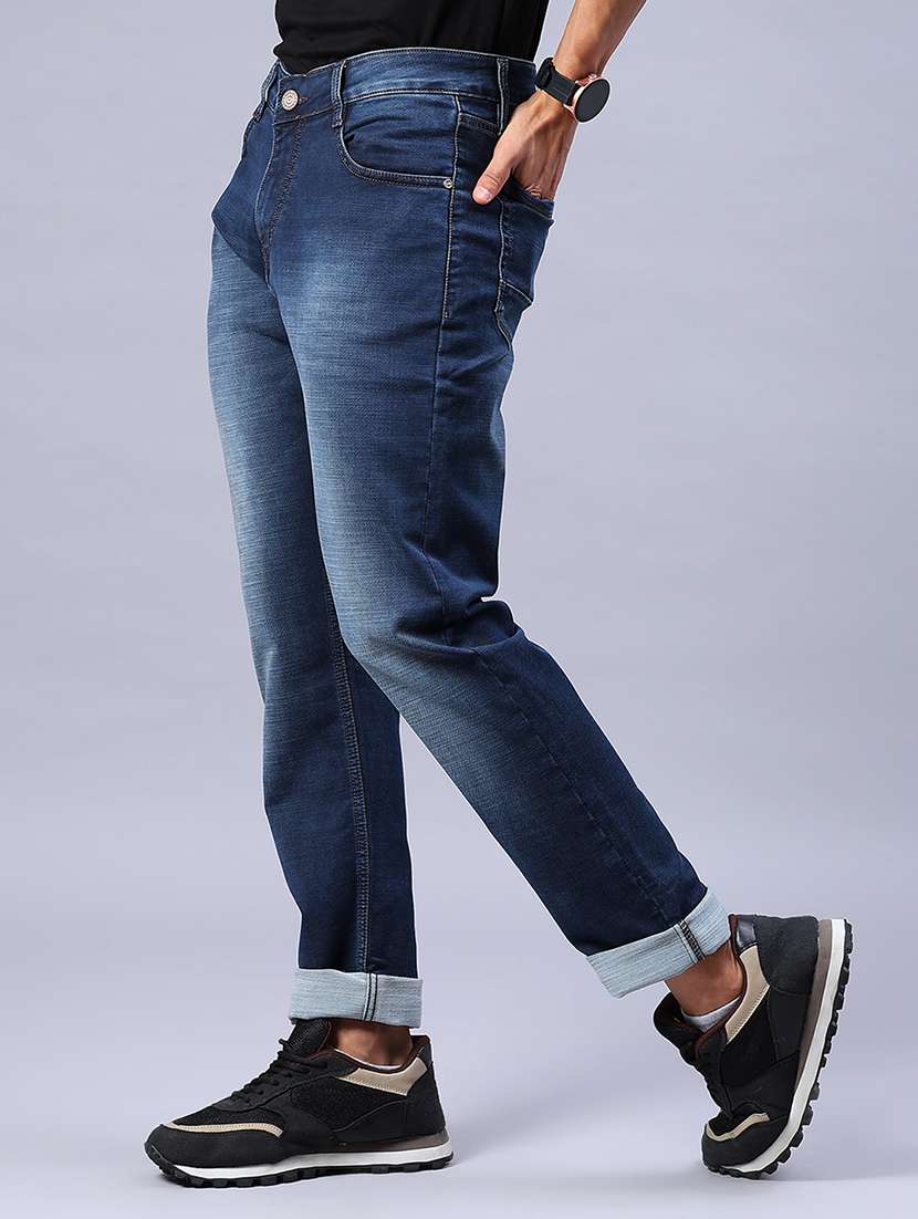 men washed mid rise slim fit jeans - 21955411 -  Standard Image - 2