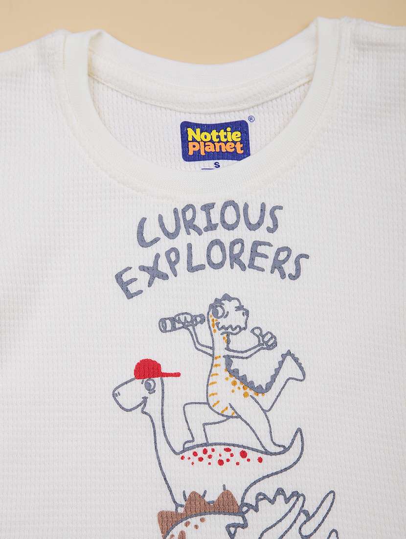 boys printed t-shirt and shorts co-ord set - 21955430 -  Standard Image - 2