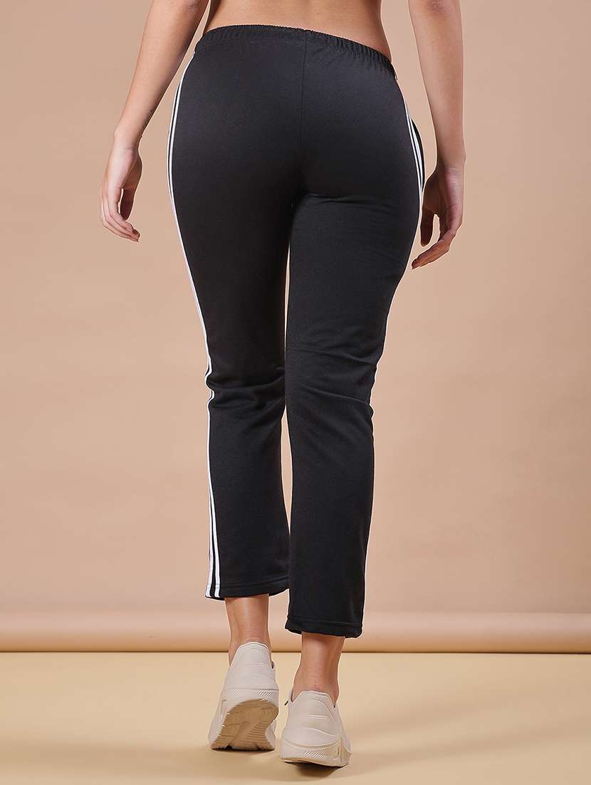 women black tapered mid rise regular track pant - 21955743 -  Standard Image - 2