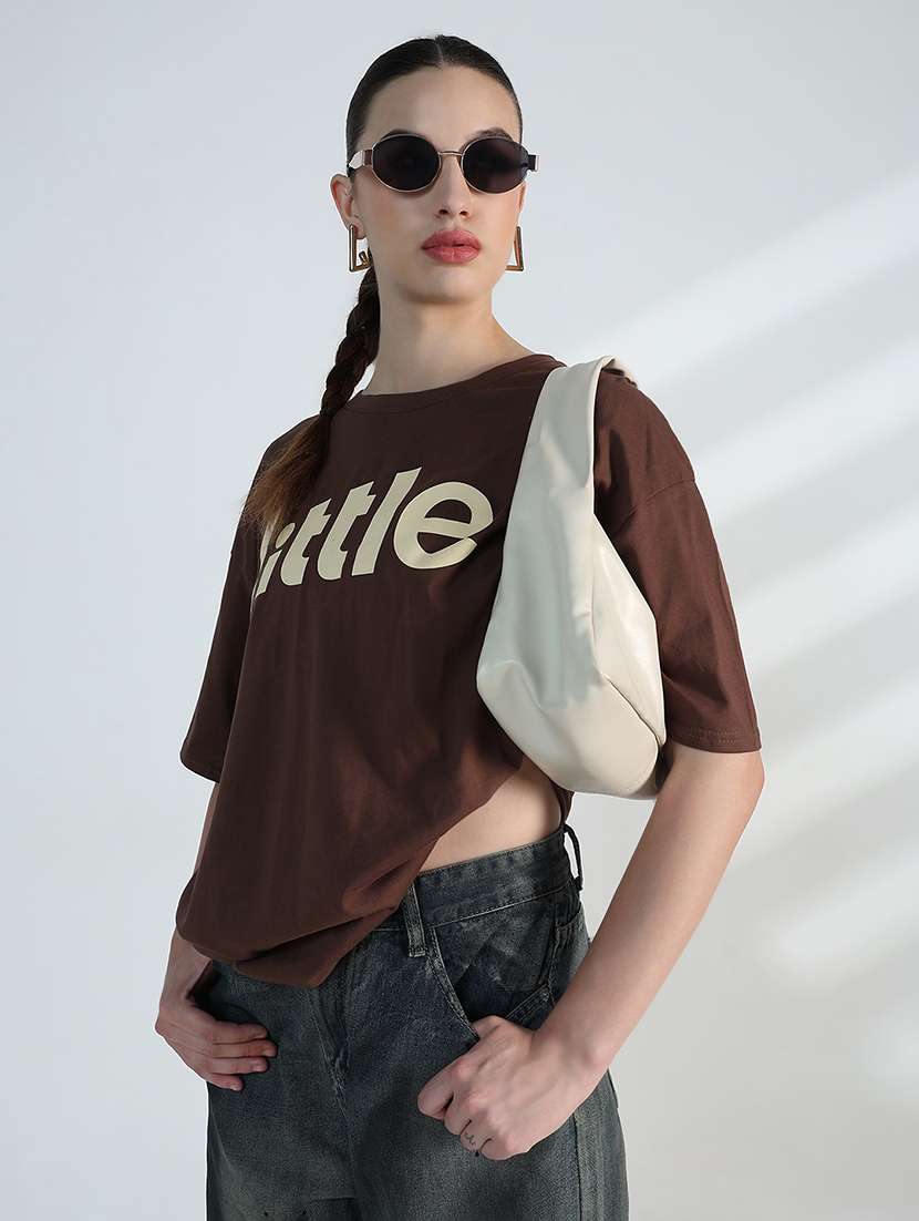 women printed drop shoulder oversized t-shirt - 21955776 - Zoom Image - 0