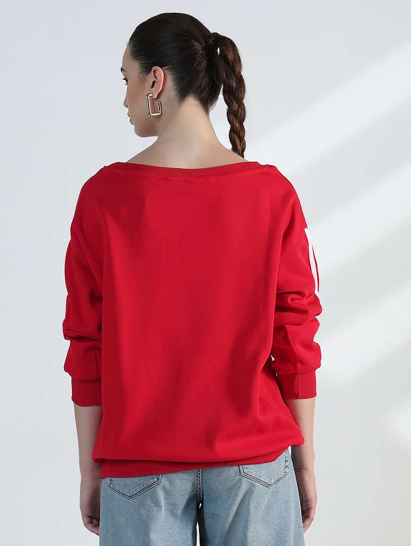 women printed long sleeve loose fit sweatshirt  - 21955822 -  Standard Image - 2