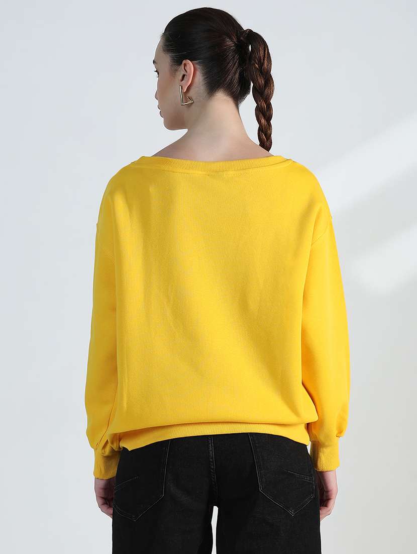 women printed long sleeve loose fit sweatshirt  - 21955825 -  Standard Image - 2