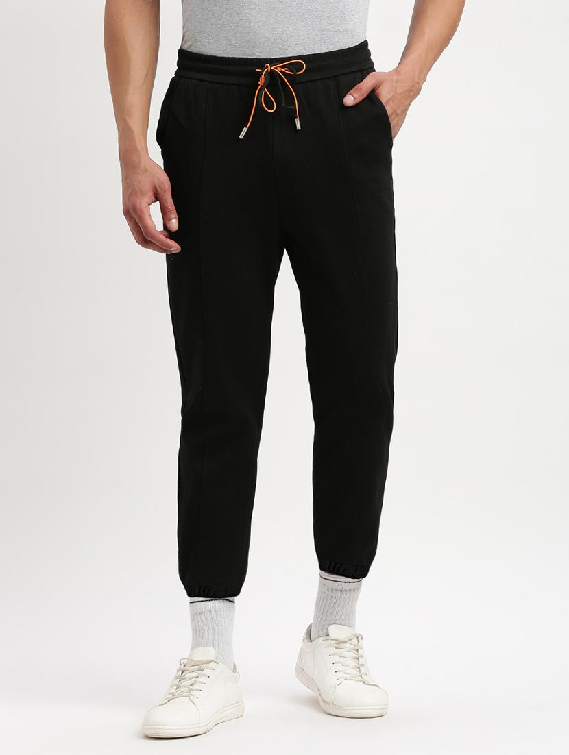 men black solid mid rise full length jogger - 21955897 - Zoom Image - 0