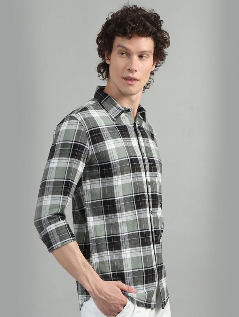 men checkered long sleeve regular fit casual shirt - 21955912 - Standard Image - 2