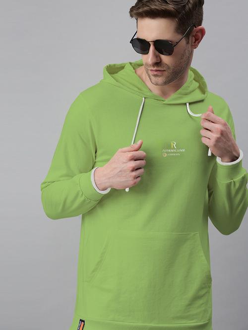 men printed long sleeve hooded sweatshirt - 21955917 - Standard Image - 0