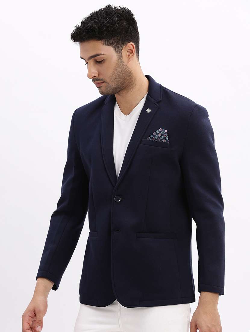 men solid long sleeve single breasted blazer - 21955922 -  Standard Image - 2