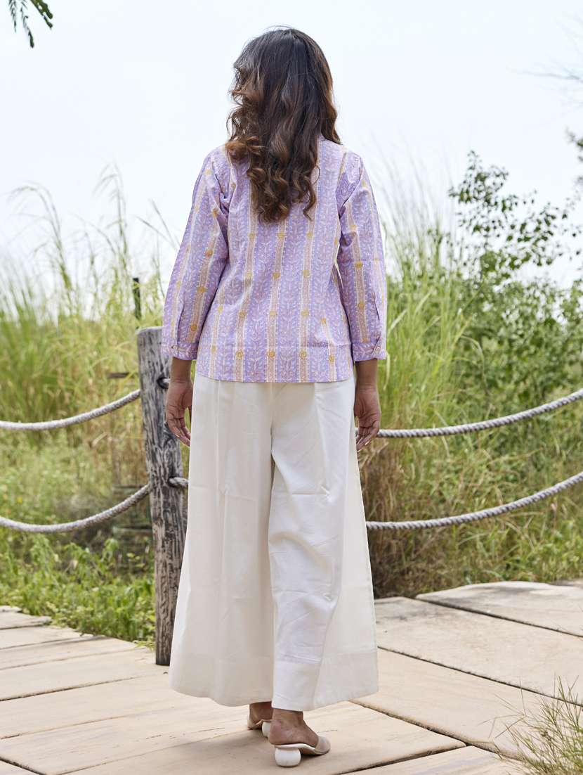 women printed long sleeve a-line ethnic top - 21956006 -  Standard Image - 2