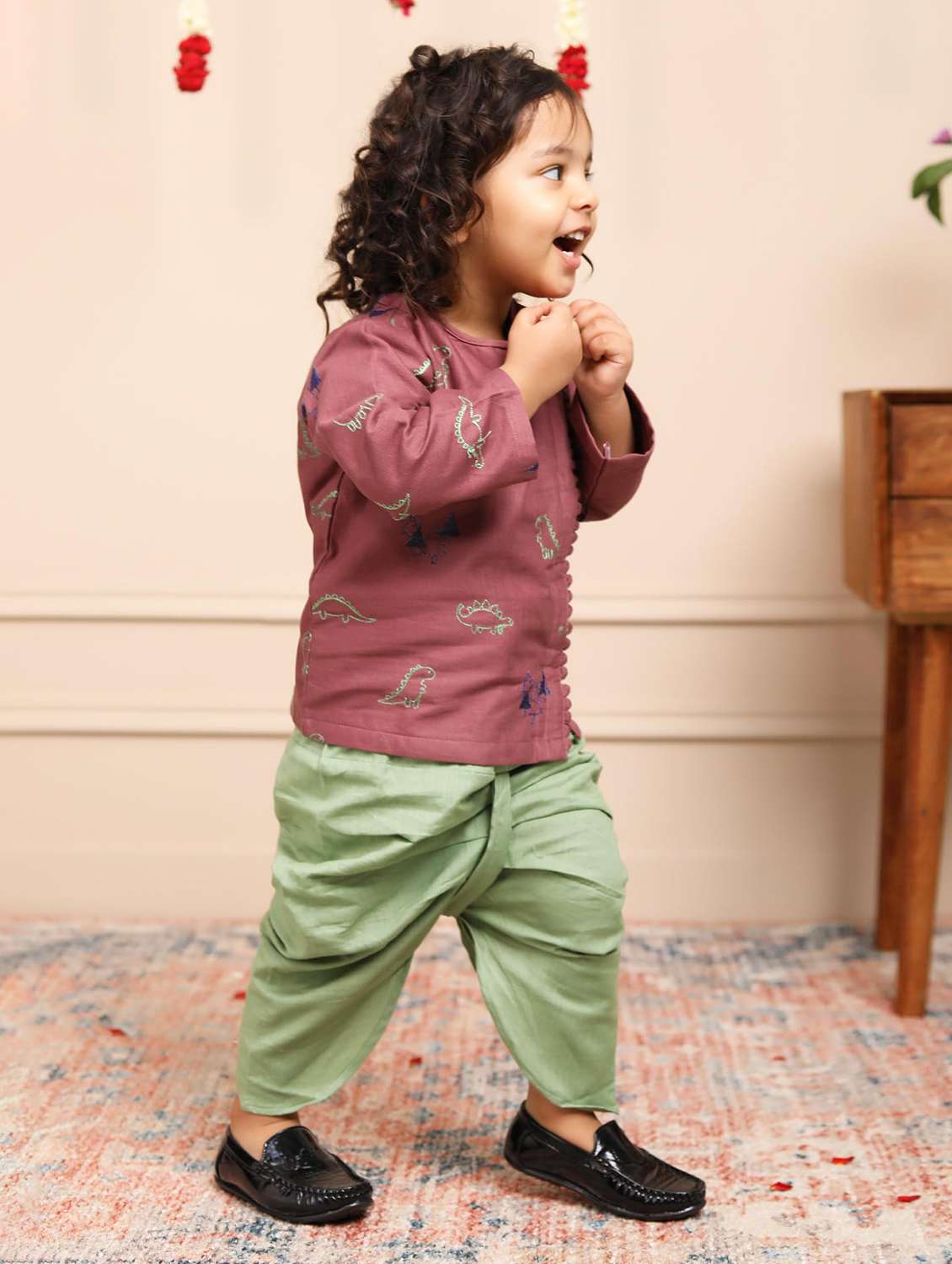 boys embroidered kurta and dhoti set - 21956063 - Standard Image - 2