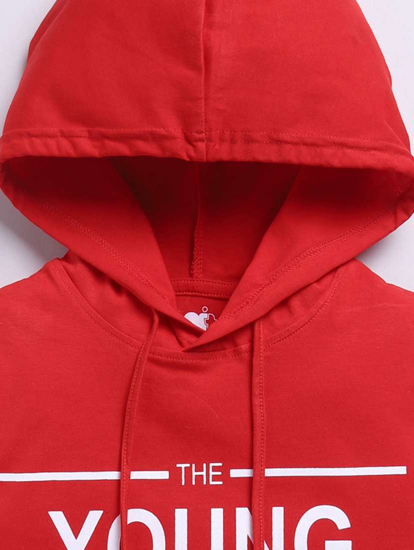 boys printed sleeveless regular fit hooded t-shirt - 21956216 -  Standard Image - 2