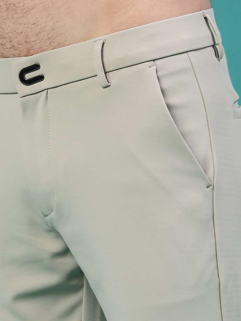 men solid mid rise chinos casual trouser - 21956331 -  Standard Image - 2