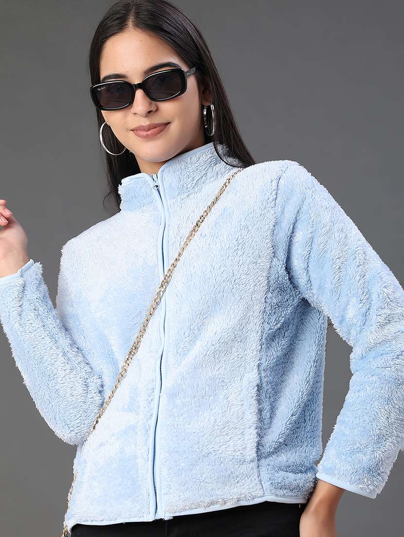 women solid long sleeve sweatshirt