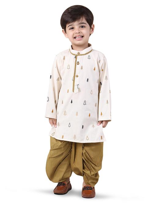 boys embroidered kurta and dhoti set - 21956480 - Standard Image - 0