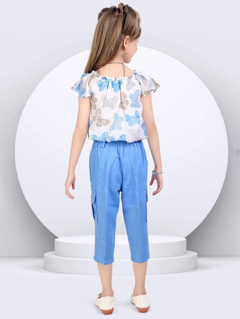 girls printed trouser and top set - 21956490 - Standard Image - 2