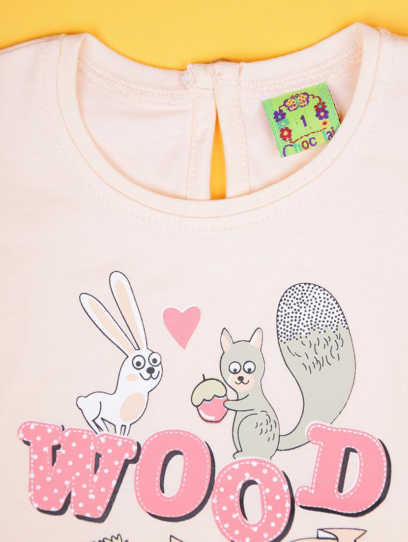 girls printed t-shirt & shorts twin sets - 21956528 - Standard Image - 2