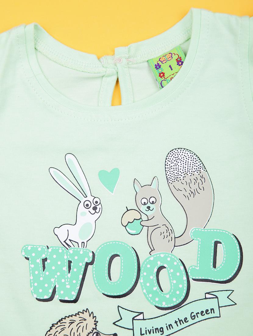 girls printed t-shirt & shorts twin sets - 21956529 - Standard Image - 2