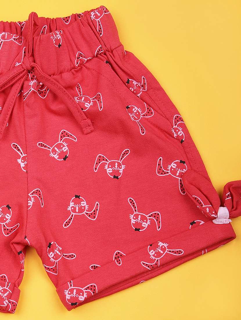 girls printed t-shirt & shorts twin sets  - 21956557 -  Standard Image - 2