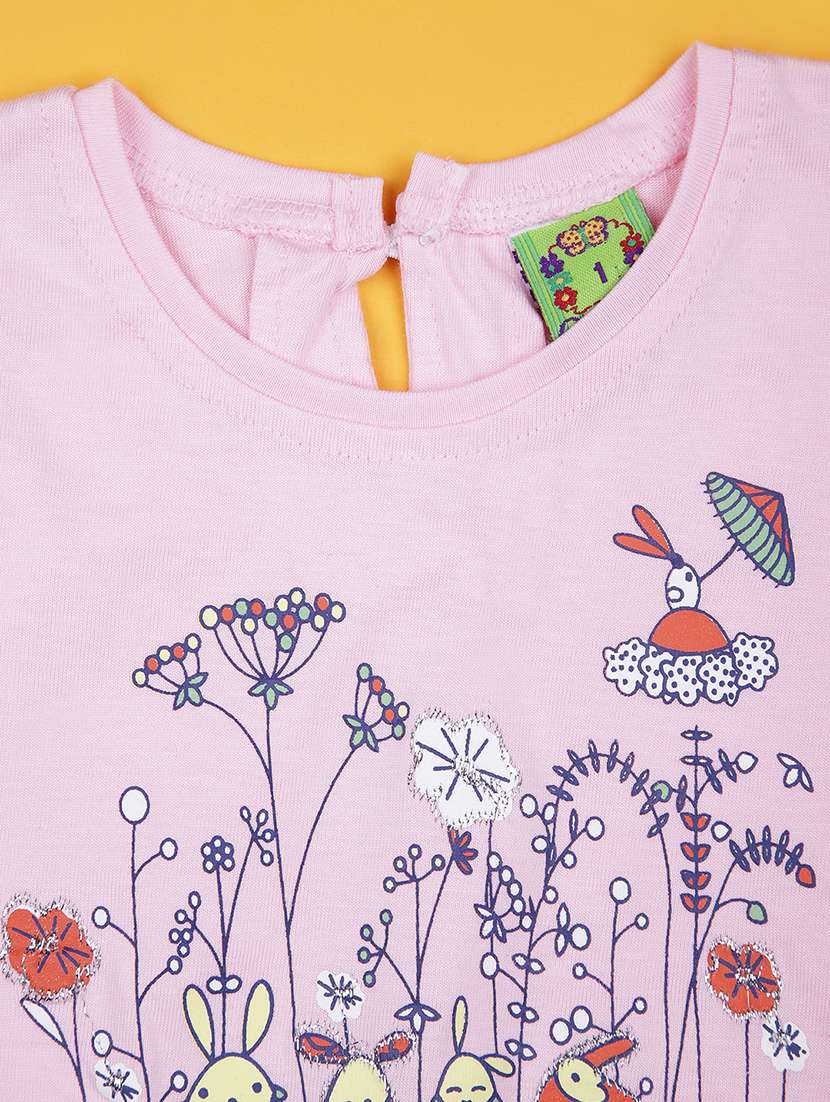 girls printed t-shirt & shorts twin sets  - 21956560 -  Standard Image - 2