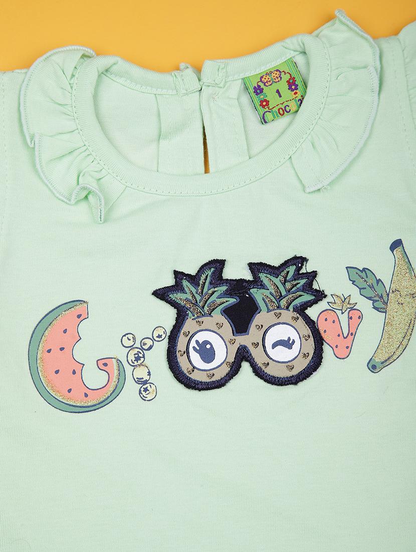 girls printed t-shirt & shorts twin sets - 21956564 - Standard Image - 2