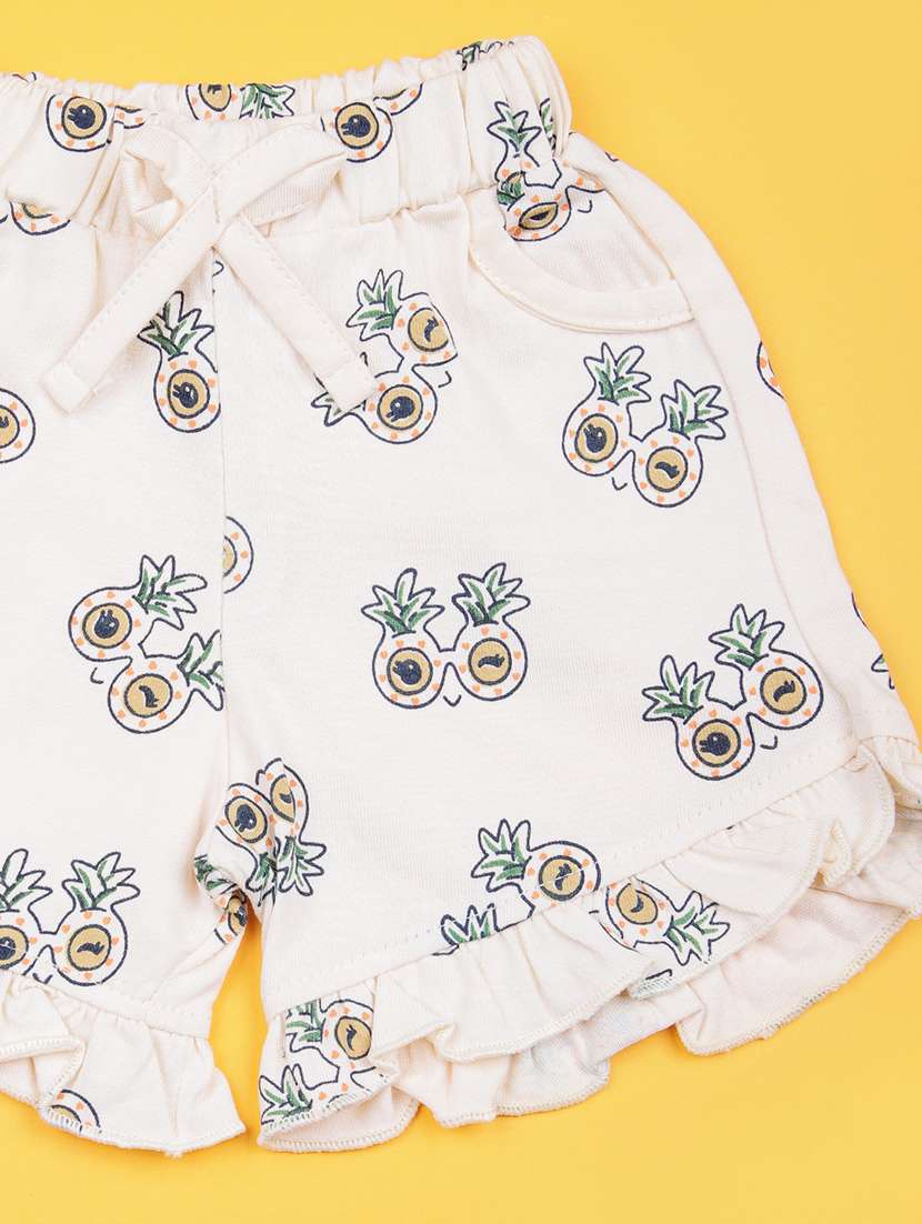 girls printed t-shirt & shorts twin sets  - 21956565 -  Standard Image - 2