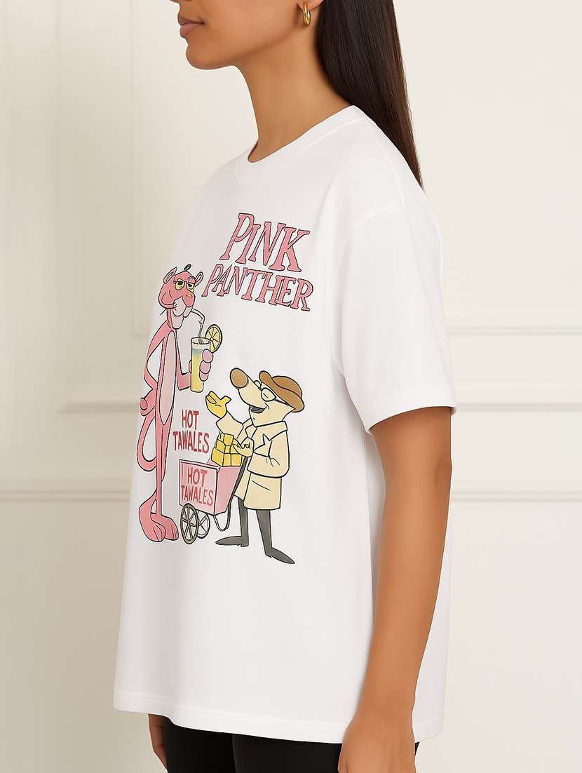 women pack of 2 printed round neck oversized t-shirt - 21956631 -  Standard Image - 2