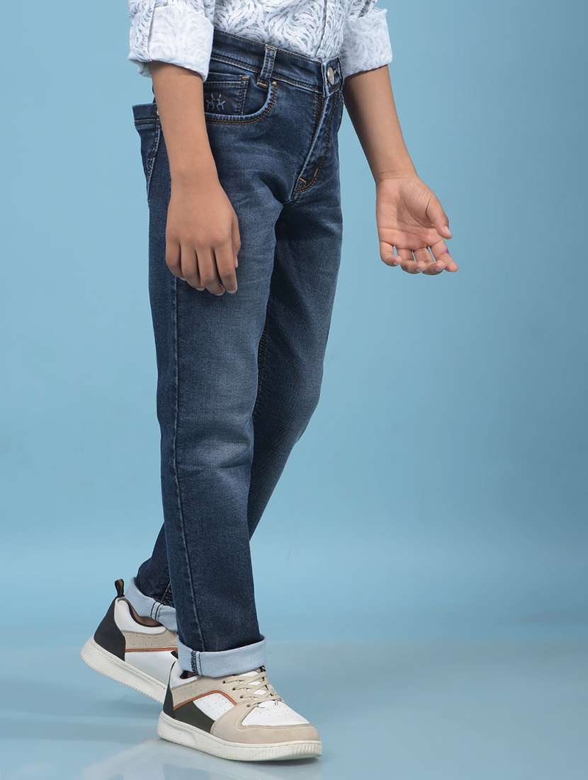 boys solid mid rise straight fit jean - 21956676 -  Standard Image - 2