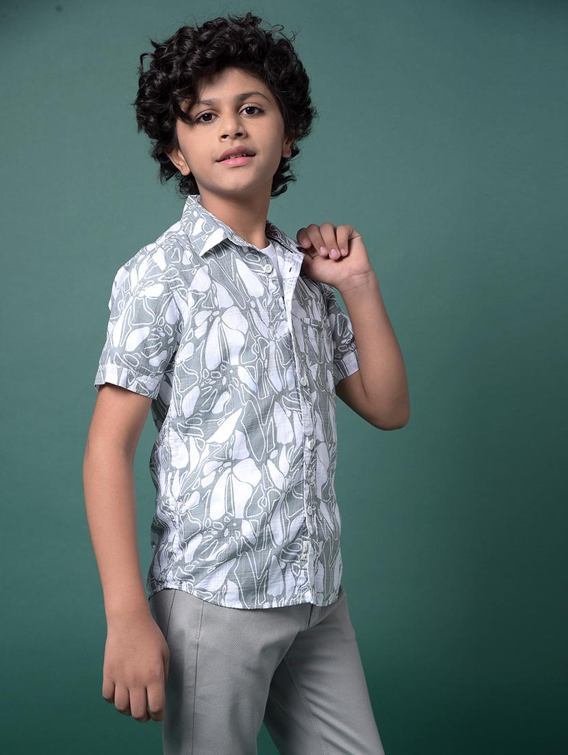 boys printed collared short sleeve shirt - 21956696 - Standard Image - 2