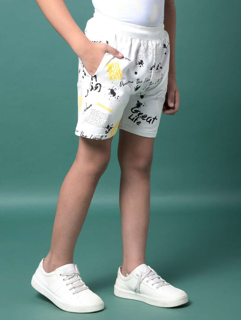 boys printed mid rise regular fit shorts  - 21956717 -  Standard Image - 2