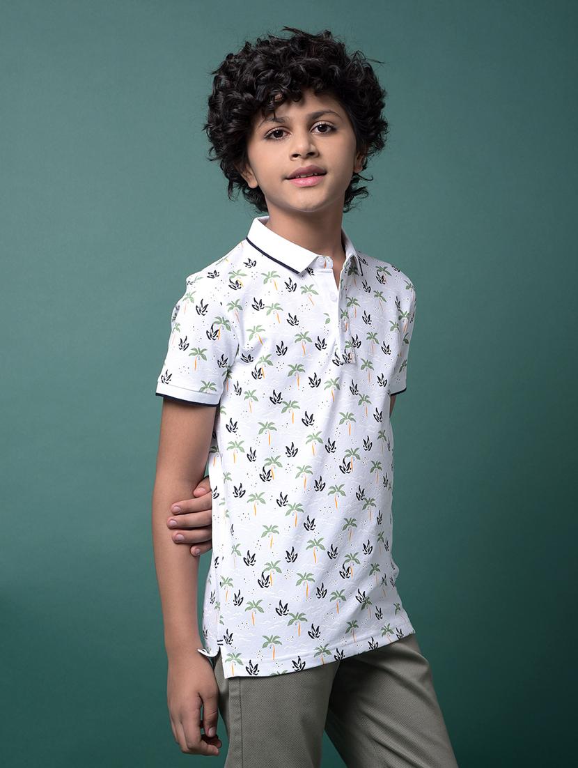 boys printed short sleeve regular fit polo t-shirt - 21956750 - Standard Image - 2