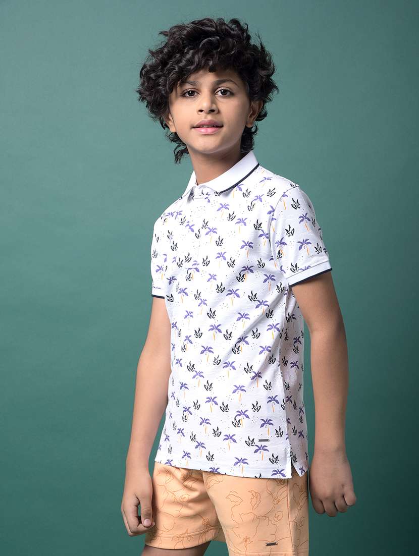 boys printed short sleeve regular fit polo t-shirt - 21956751 -  Standard Image - 2