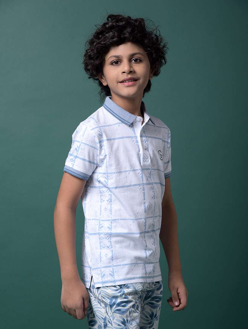 Boys Printed Short Sleeve Regular Fit Polo T-shirt - 21956752 -  Standard Image - 2
