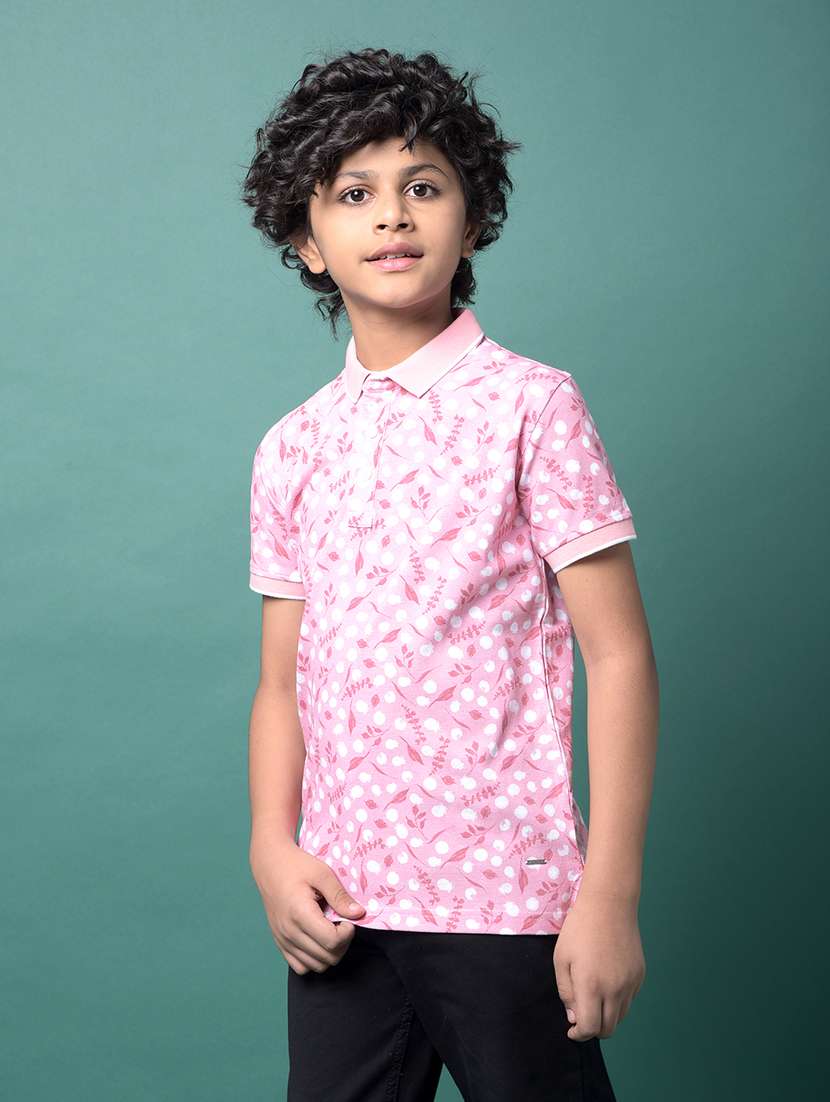 boys printed short sleeve regular fit polo t-shirt - 21956768 -  Standard Image - 2