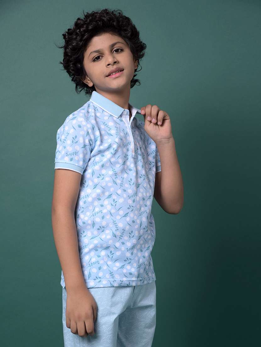 boys printed short sleeve regular fit polo t-shirt - 21956769 -  Standard Image - 2