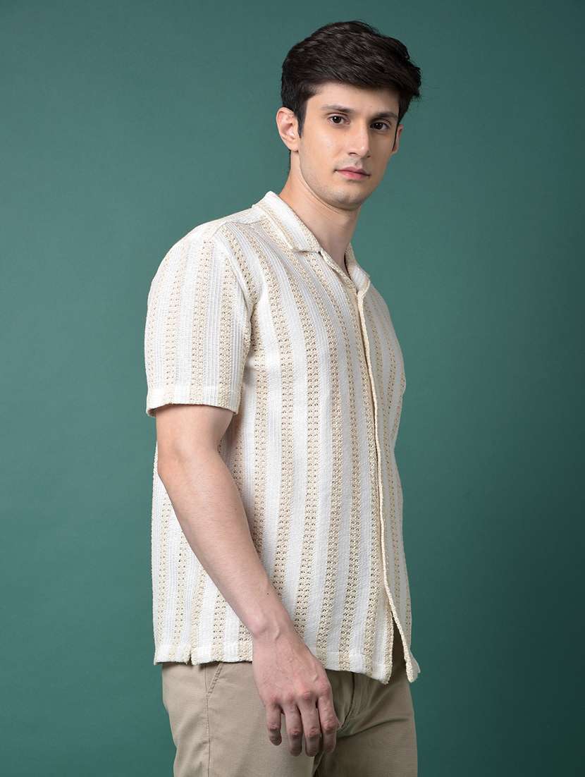 men self design short sleeve slim fit casual shirt - 21956851 -  Standard Image - 2