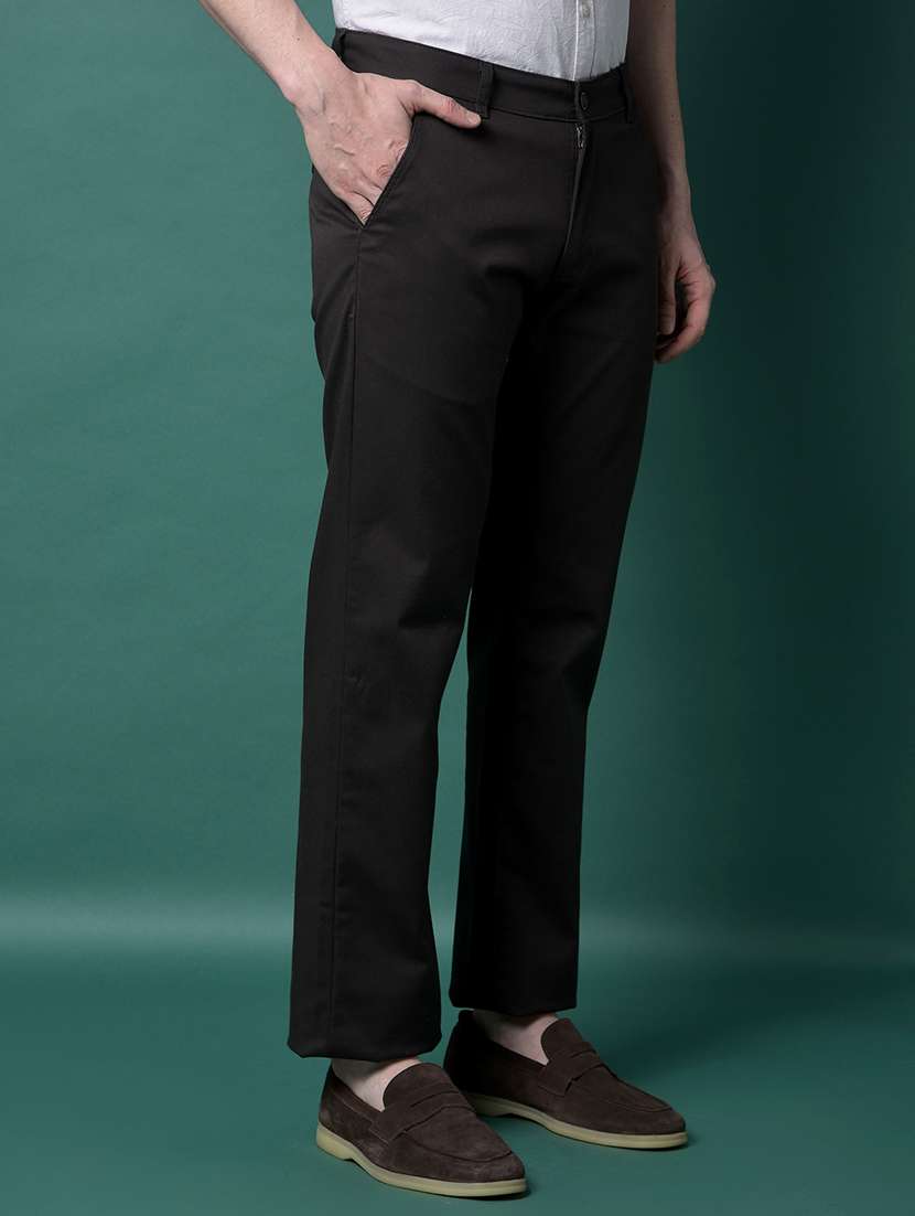 men solid mid rise flat front casual chinos  - 21956868 -  Standard Image - 2