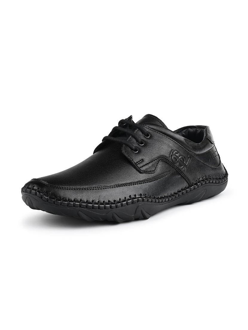 men black solid lace-up derby - 21956948 - Standard Image - 2