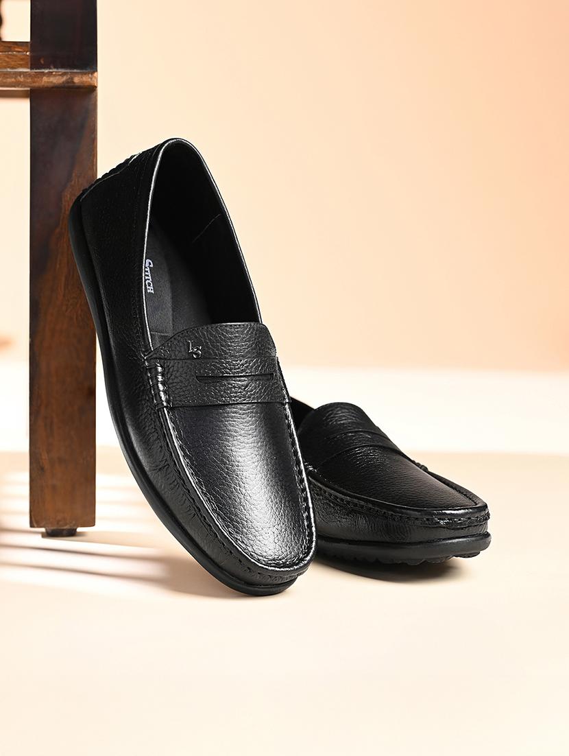 men black slip on formal shoe - 21956956 - Standard Image - 2