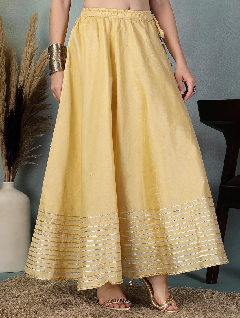 women's striped maxi flared ethnic skirt - 21956990 - Standard Image - 2