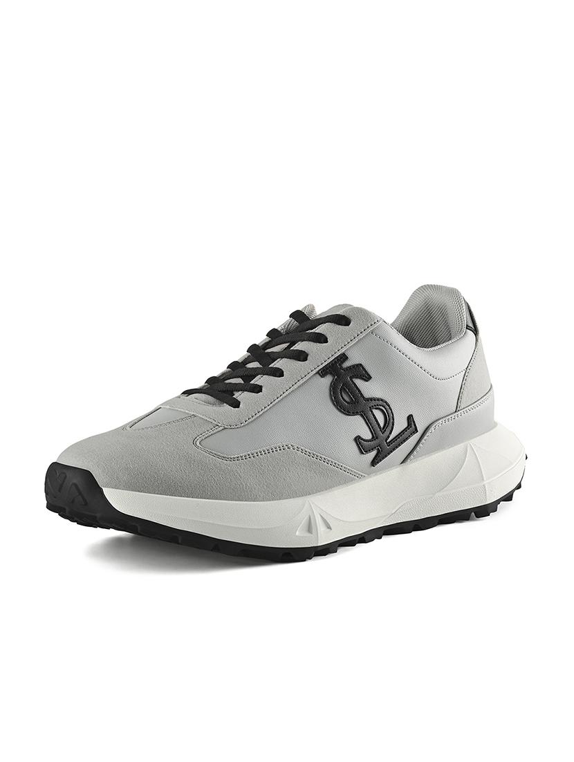 men grey lace up sneaker - 21956996 - Standard Image - 2