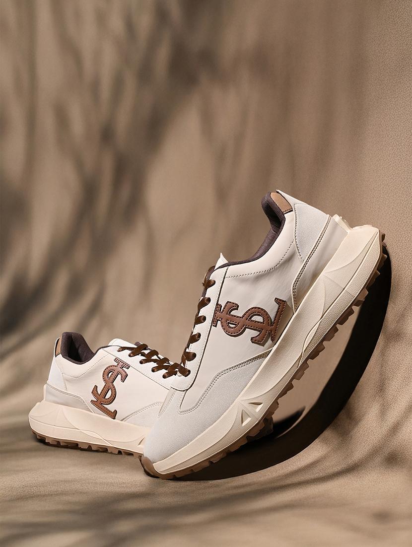 men beige lace up sneaker - 21956998 - Zoom Image - 0
