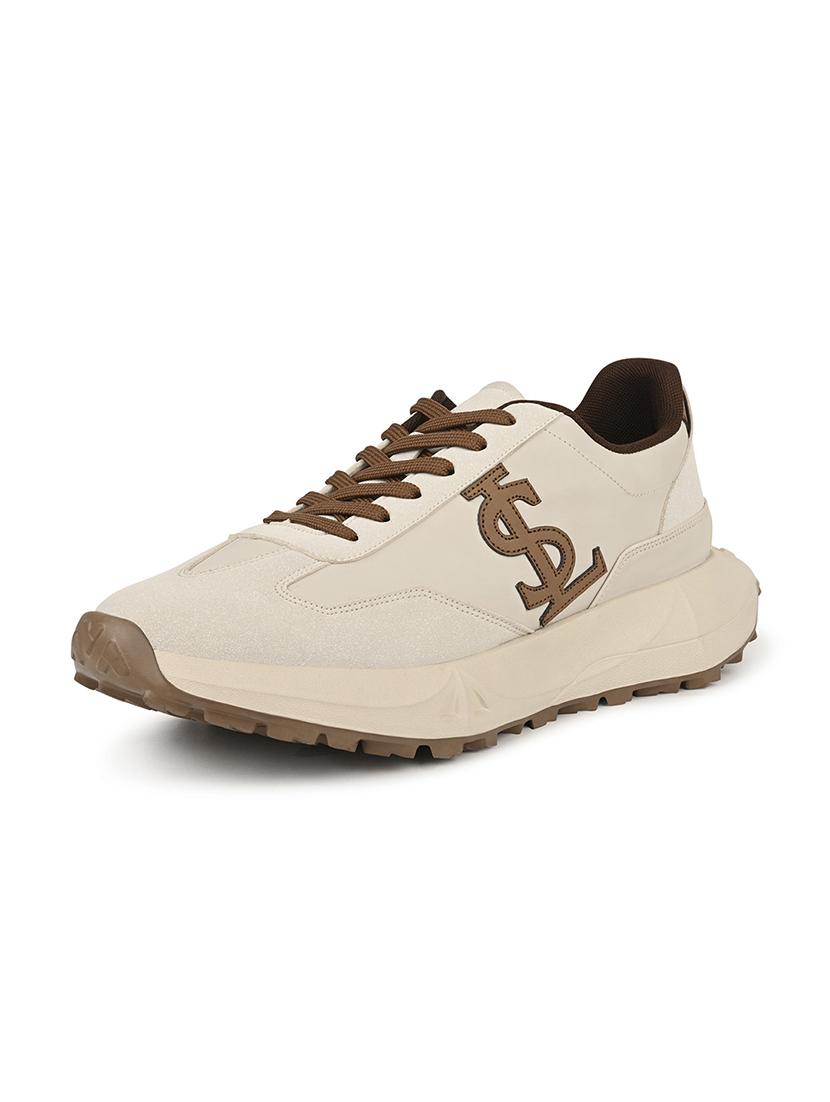 men beige lace up sneaker - 21956998 - Standard Image - 2