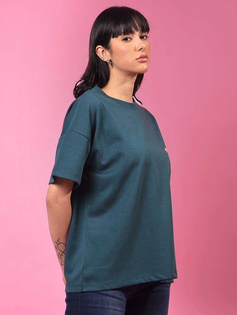 women printed short sleeve oversized t-shirt - 21957065 -  Standard Image - 2