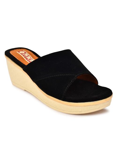 women black slip on wedge - 21957091 -  Standard Image - 0