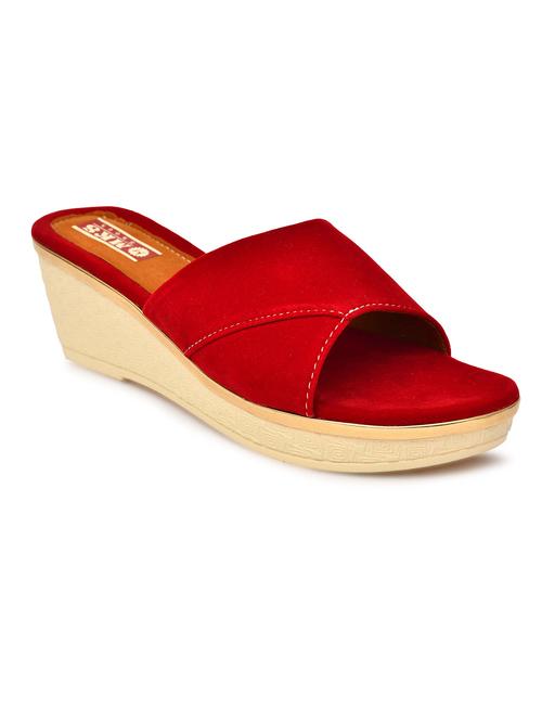 women red slip on wedge - 21957095 - Standard Image - 0