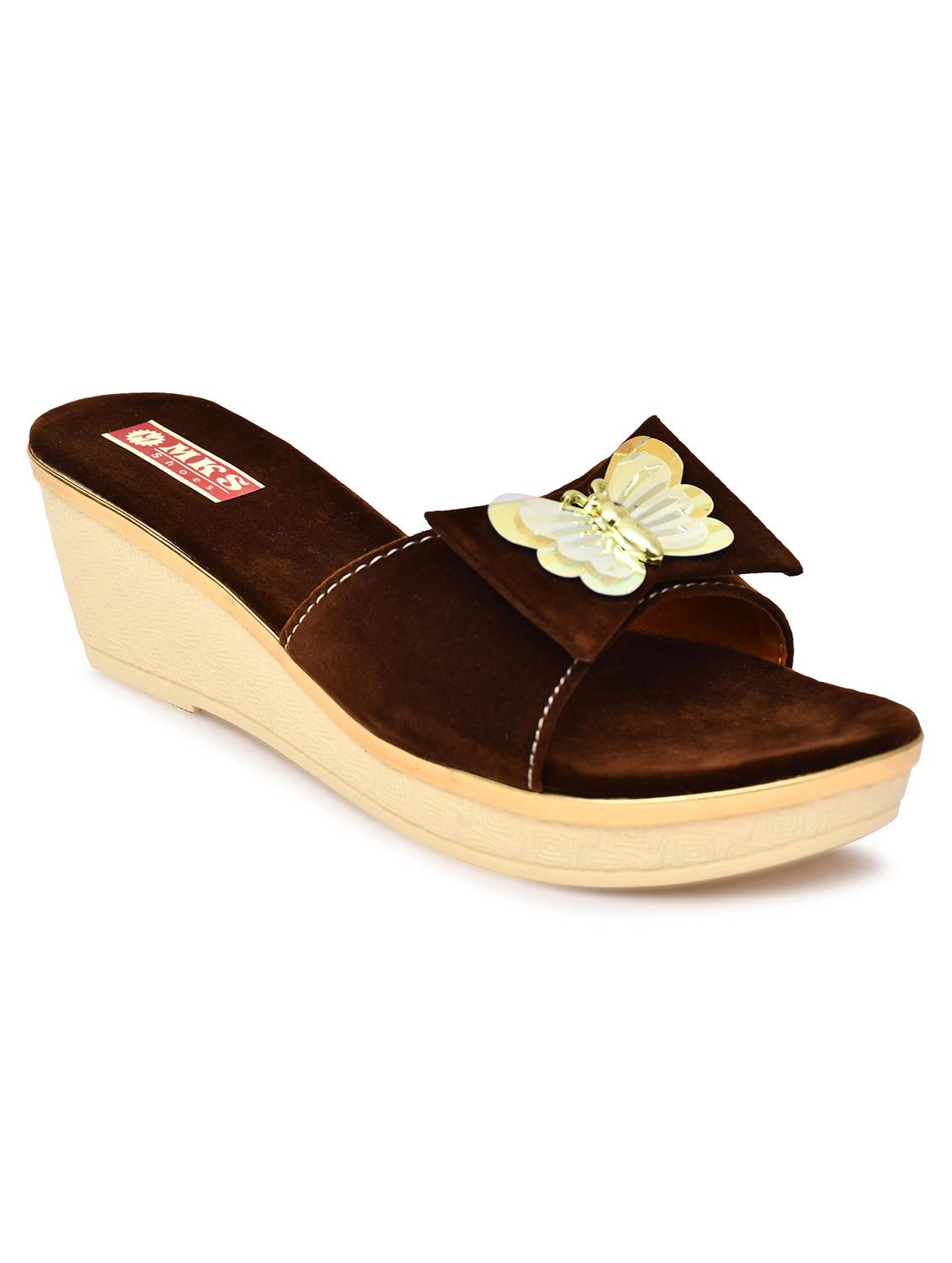 women brown slip on wedge - 21957107 - Zoom Image - 0