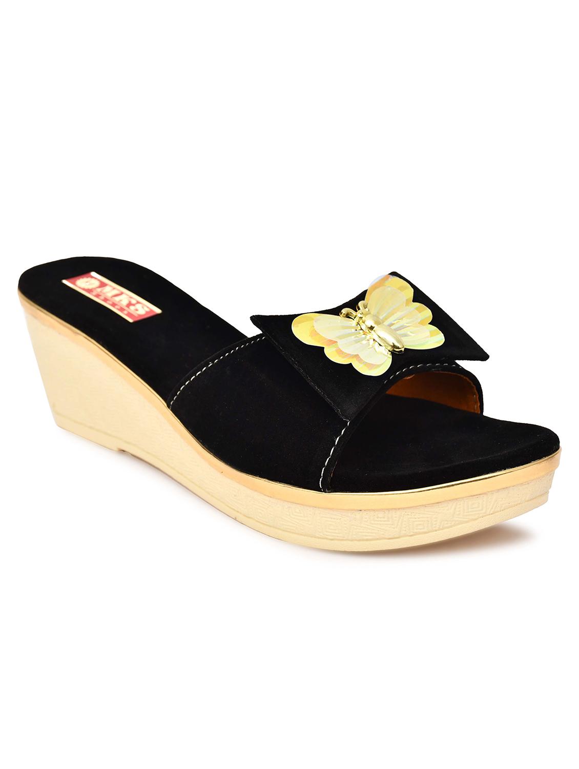 women black slip on wedge - 21957108 -  Zoom Image - 0