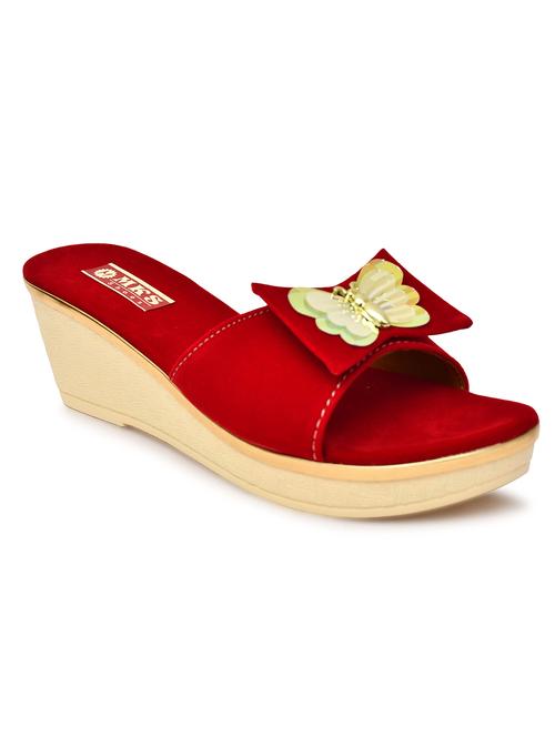 women red slip on wedge - 21957110 -  Standard Image - 0