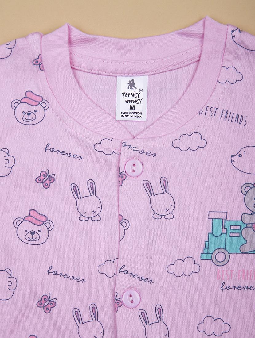 kids printed t-shirt and shorts co-ord set - 21957567 - Standard Image - 2